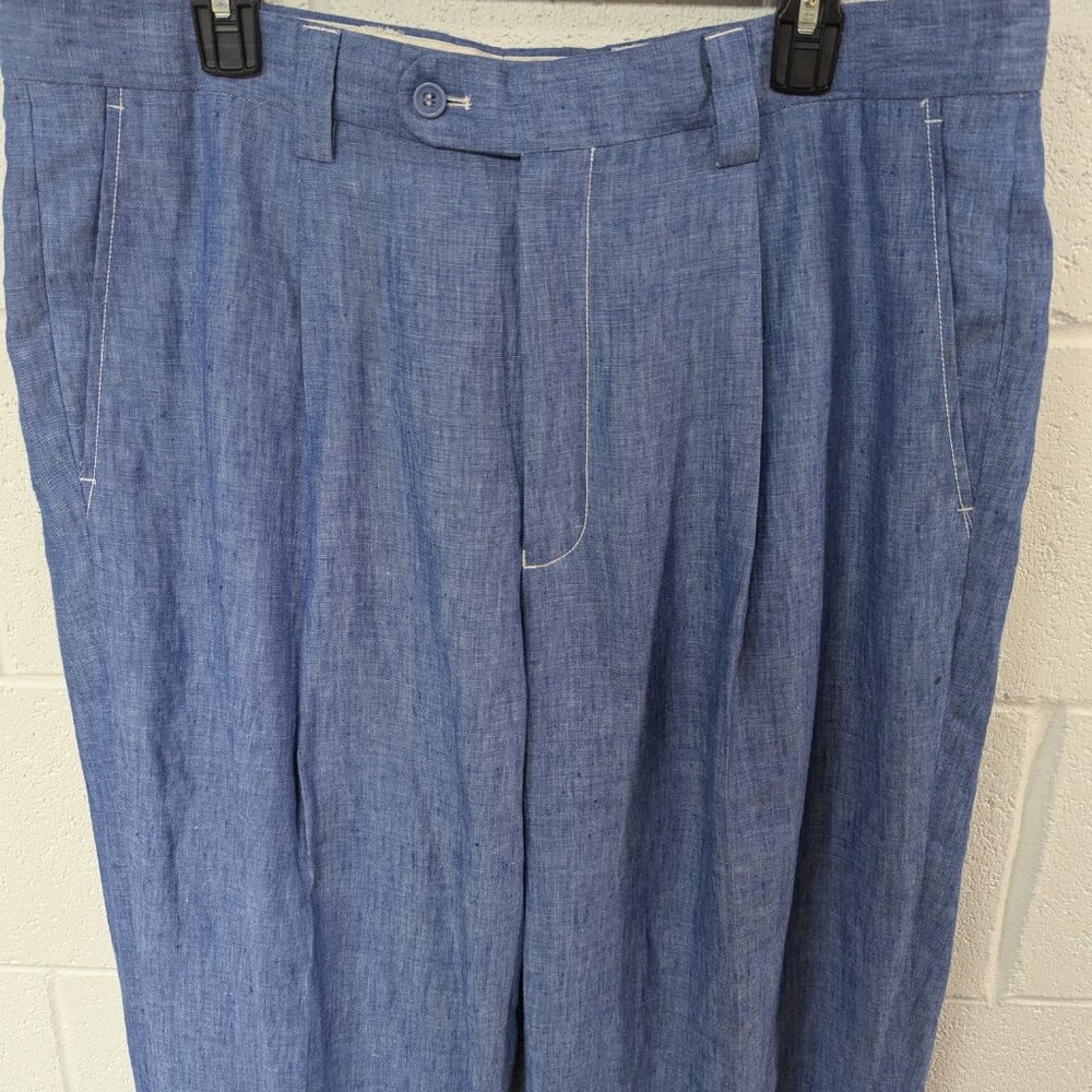 Men's Inserch 100% Linen Trousers, 38/30 - Picture 2 of 5